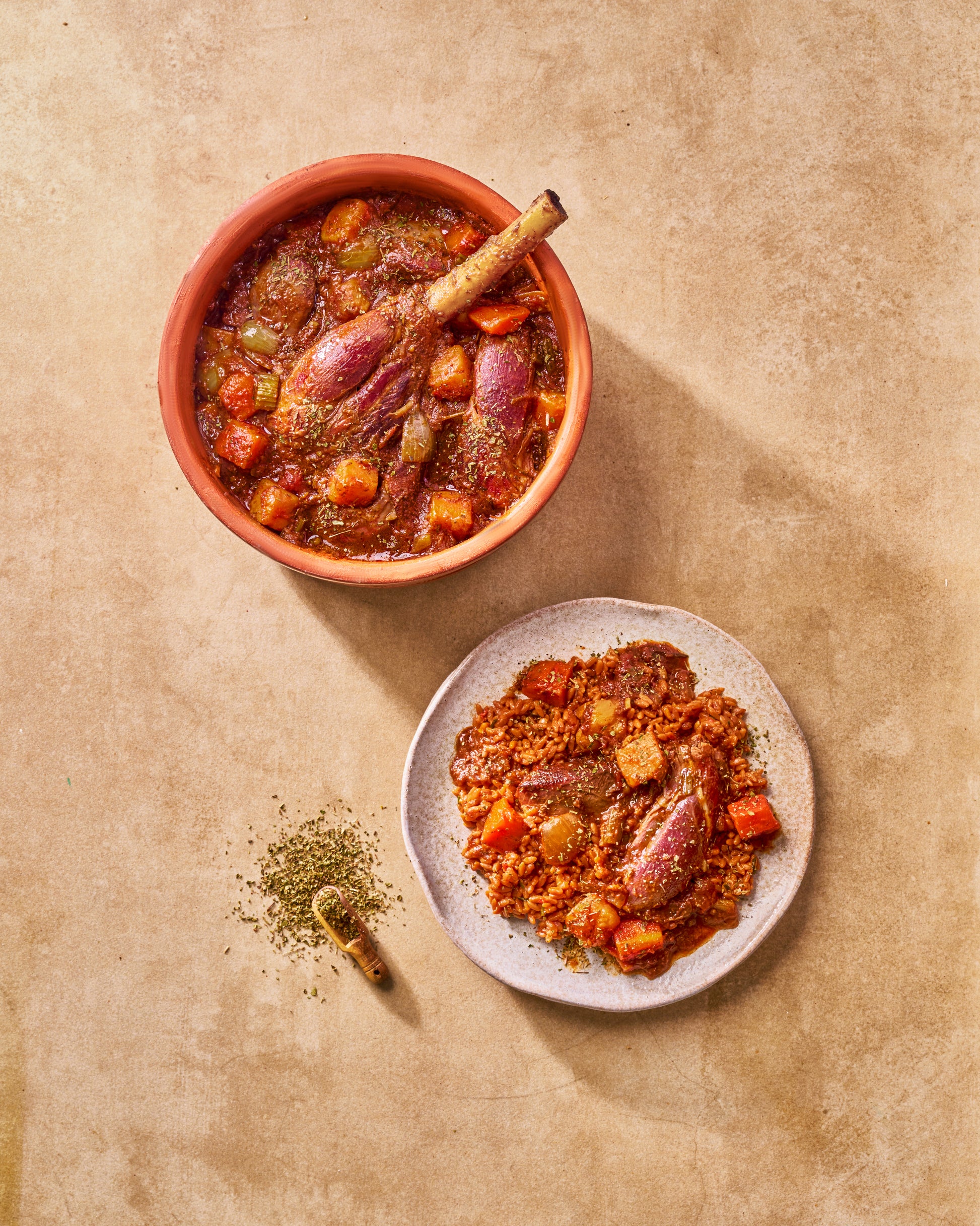 Lamb Shank Tomato Orzo