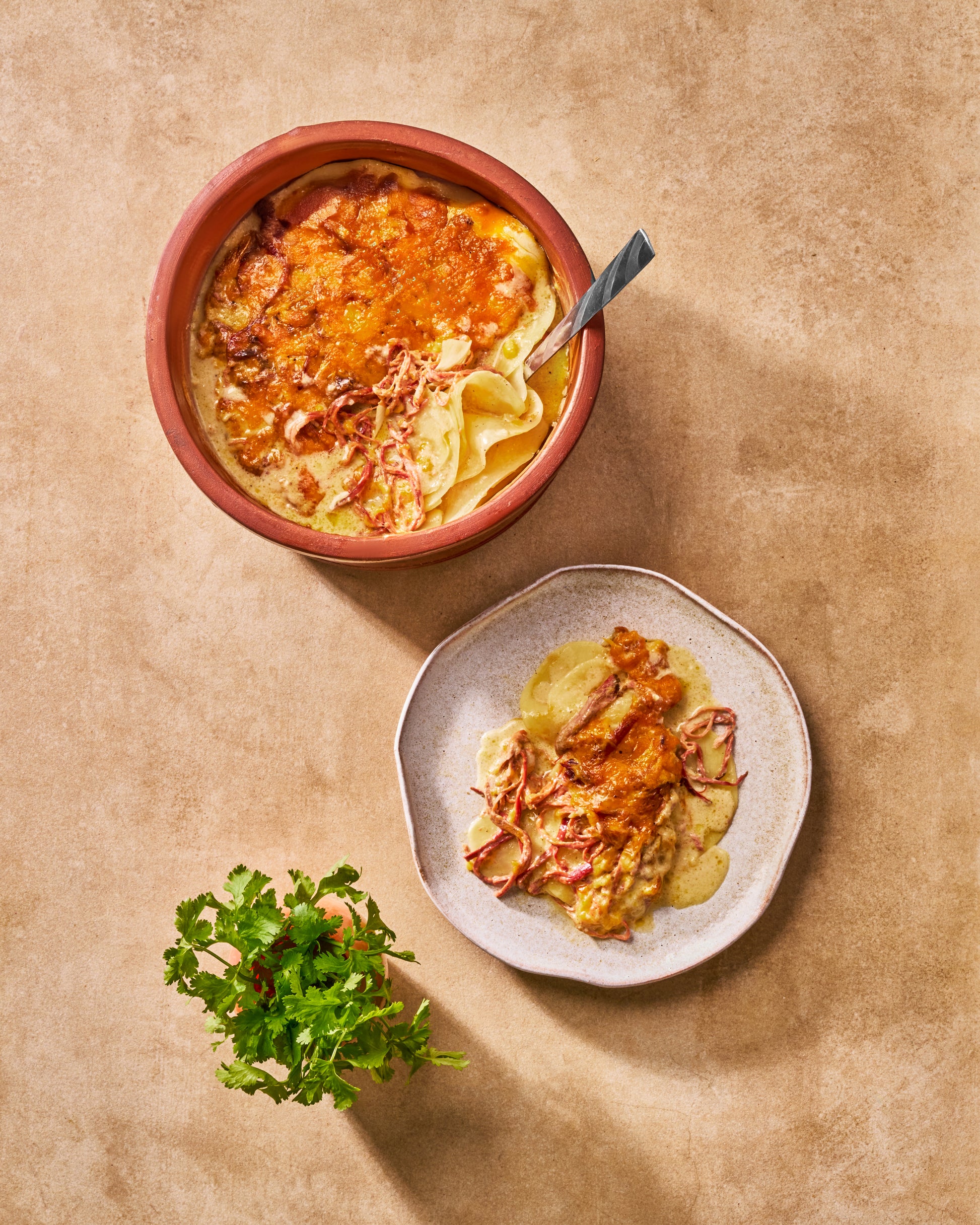 Smoked Brisket Potato Gratin